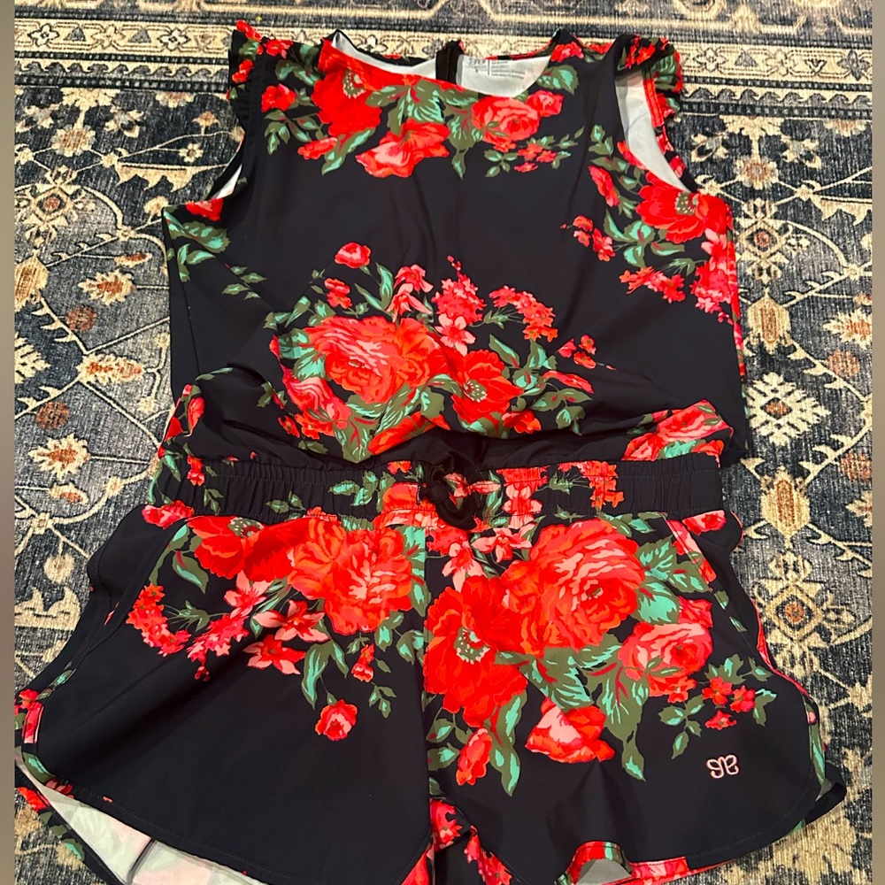 Albion fit romper. Retired print